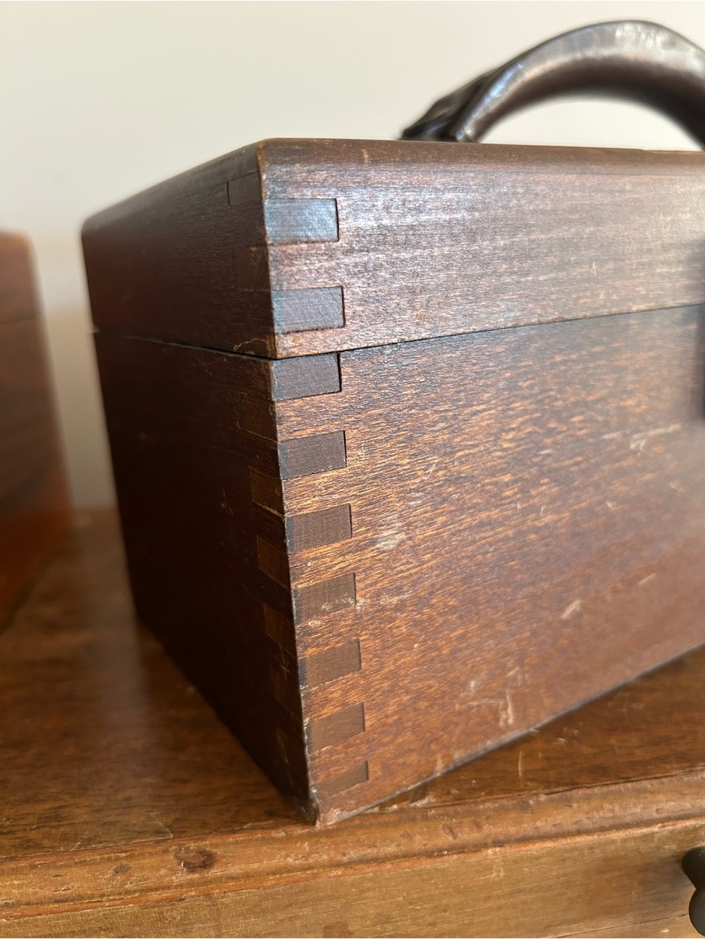 Vintage Nega File Wooden Slide Storage Box W/ Dovetail Construction - Picture 8 of 8